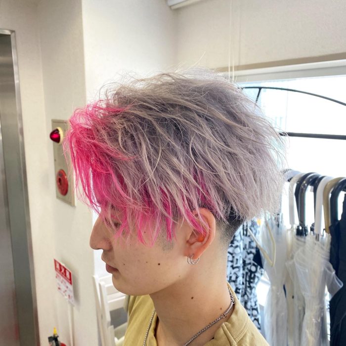 フェイスフレーミングピンク ホワイト Frei フライ 大阪 梅田の美容室